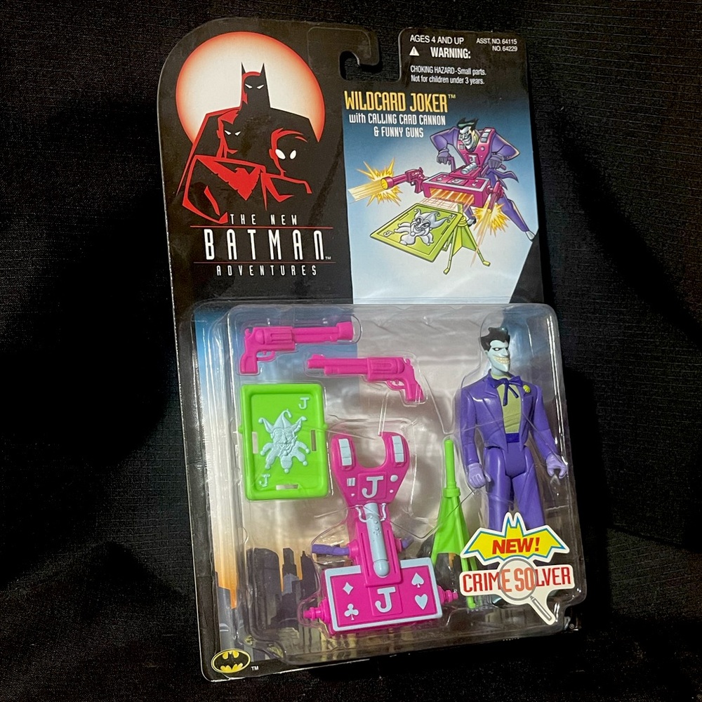 1998 New Adventures Batman WILDCARD JOKER Crime Solver Action Figure